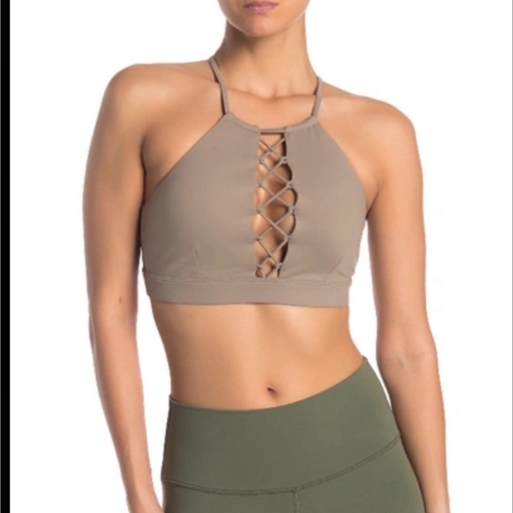 ALO Yoga Lace-Up Bralette - Purple Gray